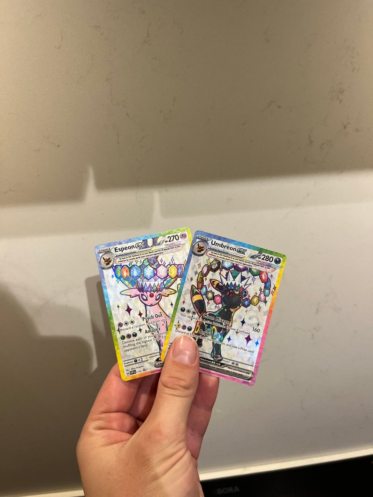 Pokémon Espeon GX en Umbreon GX kaarten, Hobby en Vrije tijd, Ophalen of Verzenden, Zo goed als nieuw, Meerdere kaarten
