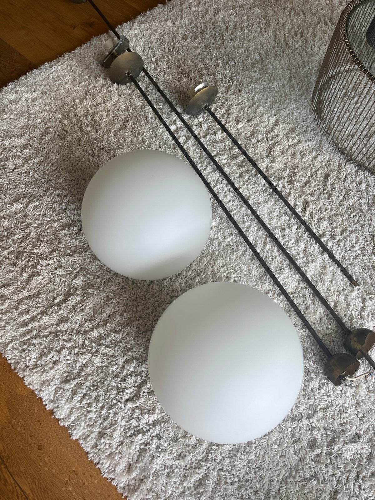 Vintage Hanglampen jaren ‘30 art deco, Ophalen of Verzenden, Gebruikt, Glas, Minder dan 50 cm