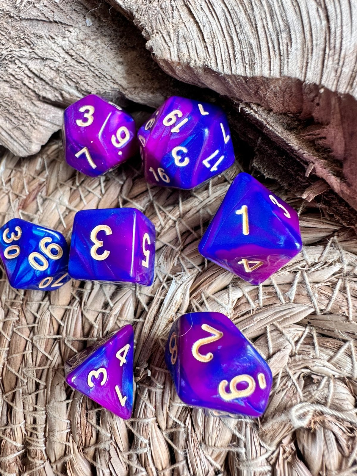 DND dice / blauw-paars / dobbelstenen / RPG / D&D / Nieuw, Hobby en Vrije tijd, Wargaming, Ophalen of Verzenden, Nieuw, Overige soorten