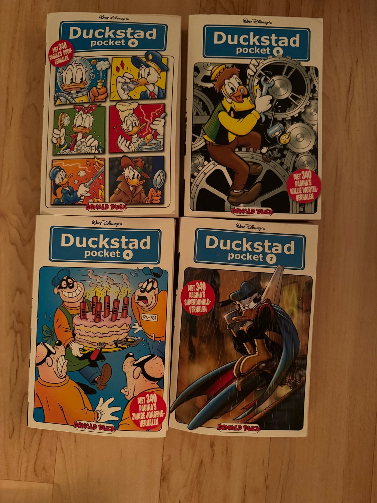 Donald Duck Duckstad Pocket - Nummers 0, 4, 6, 7, Meerdere stripboeken, Ophalen of Verzenden, Zo goed als nieuw