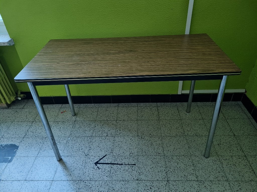 Vintage formica tafel – jaren 1970–1980 / 120x60 h 75 cm, Verzamelen, Retro, Ophalen, Huis en Inrichting