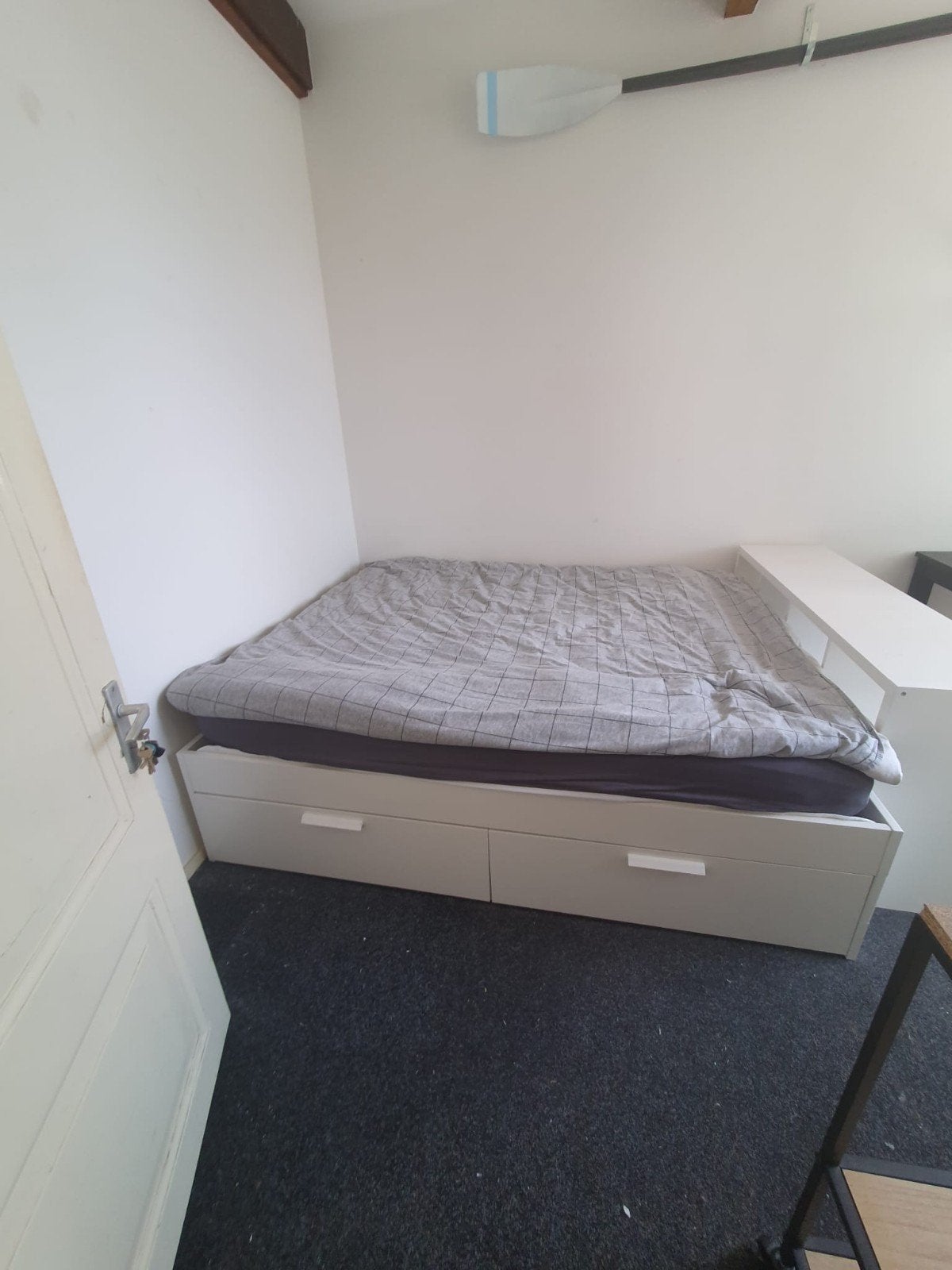 Ikea Brimnes bed 160x200 met lades, Huis en Inrichting, Slaapkamer | Bedden, Ophalen, Gebruikt, Wit, Tweepersoons