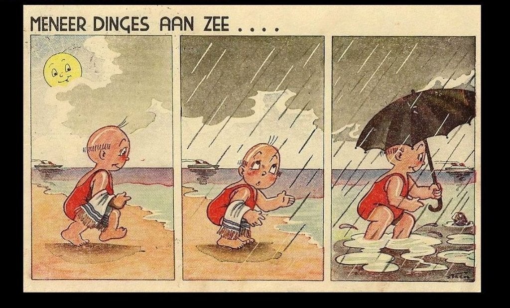 Pax Steen Meneer Dinges aan zee T08, Ophalen of Verzenden, 1940 tot 1960, Gelopen