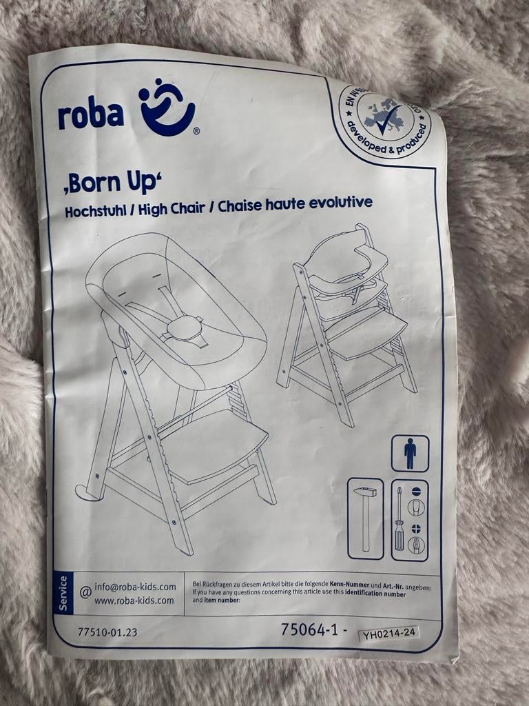 Roba Born Up meegroeistoel met kussen, Ophalen of Verzenden, Zo goed als nieuw