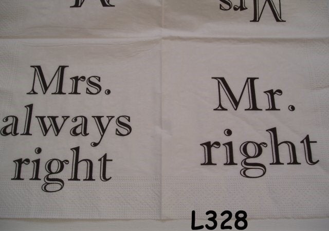 OPRUIMING servetten decoupage - Mr Right L328 – 12x, Verzenden, Nieuw
