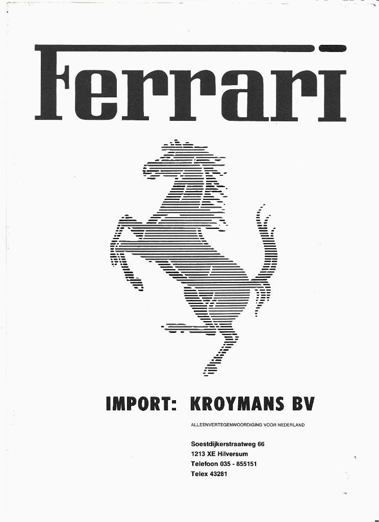 Ferrari 308 GT4 308 GTS 308GTB 400GT BB512 312T (fk), Ophalen of Verzenden, Zo goed als nieuw, Ferrari