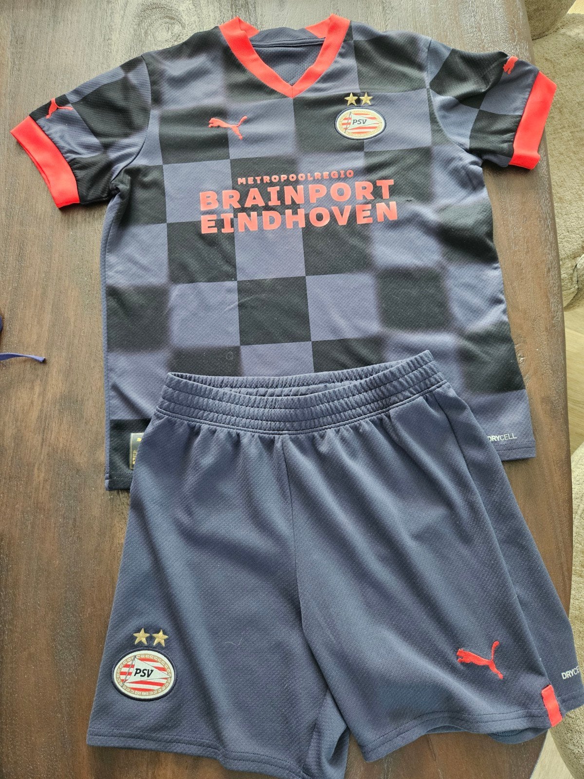 PSV Tenue Maat 152 - Thuisshirt en Broekje, Gebruikt, Jongen of Meisje, Puma, Ophalen of Verzenden