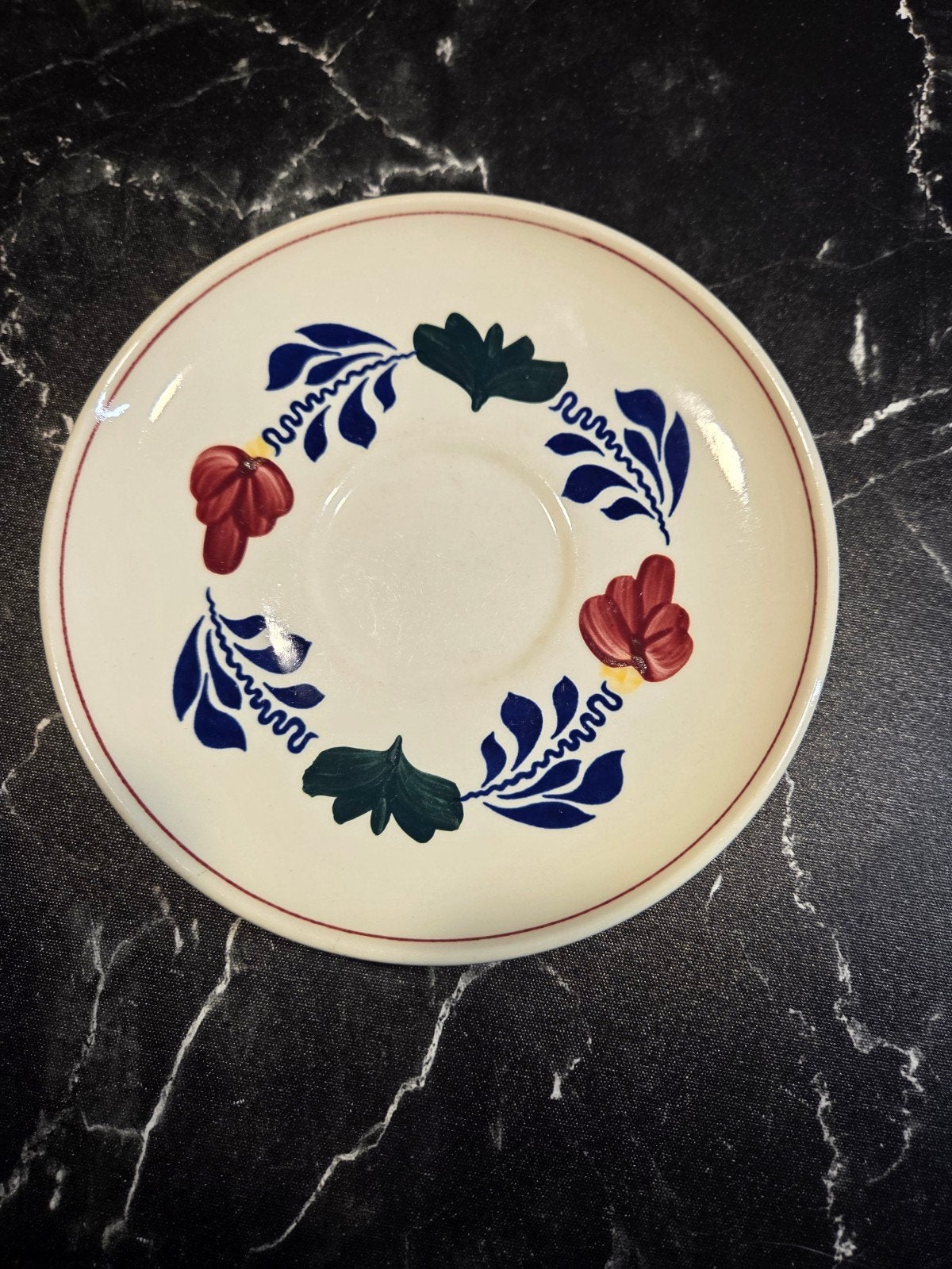 Vintage schoteltje met bloemmotief, Ophalen