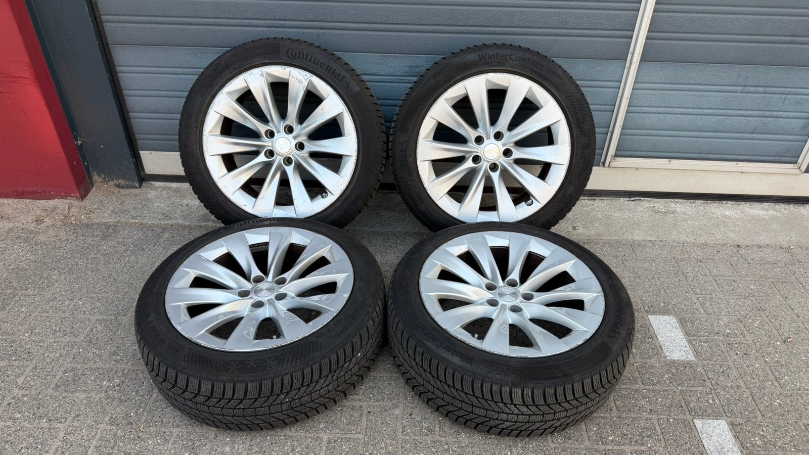 Originele Tesla Model X 20 inch Slipstream velgen winter, Auto-onderdelen, Ophalen, Gebruikt, 255 mm, Banden en Velgen