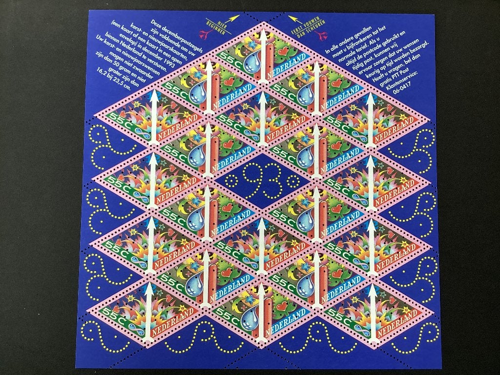 1993, decemberzegels, 1579-1580, Verzenden, Na 1940, Postfris