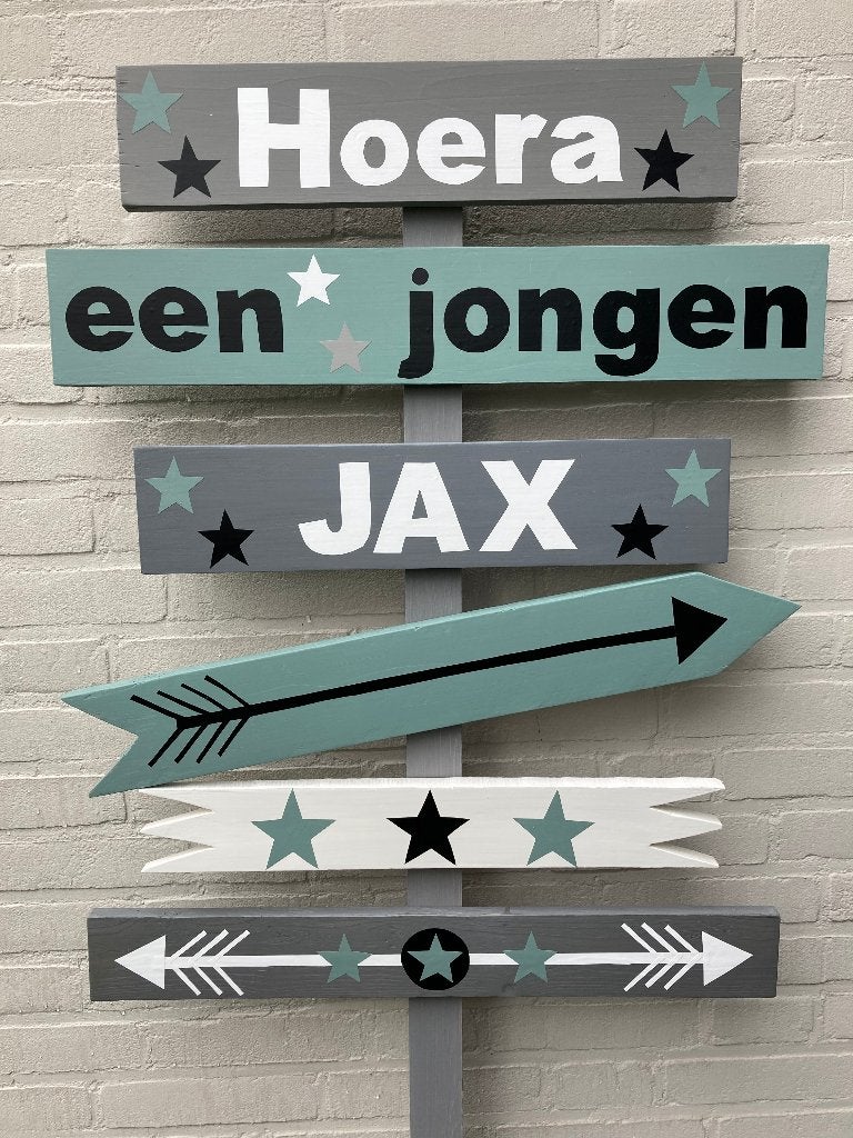geboorte bord jongen en meisje