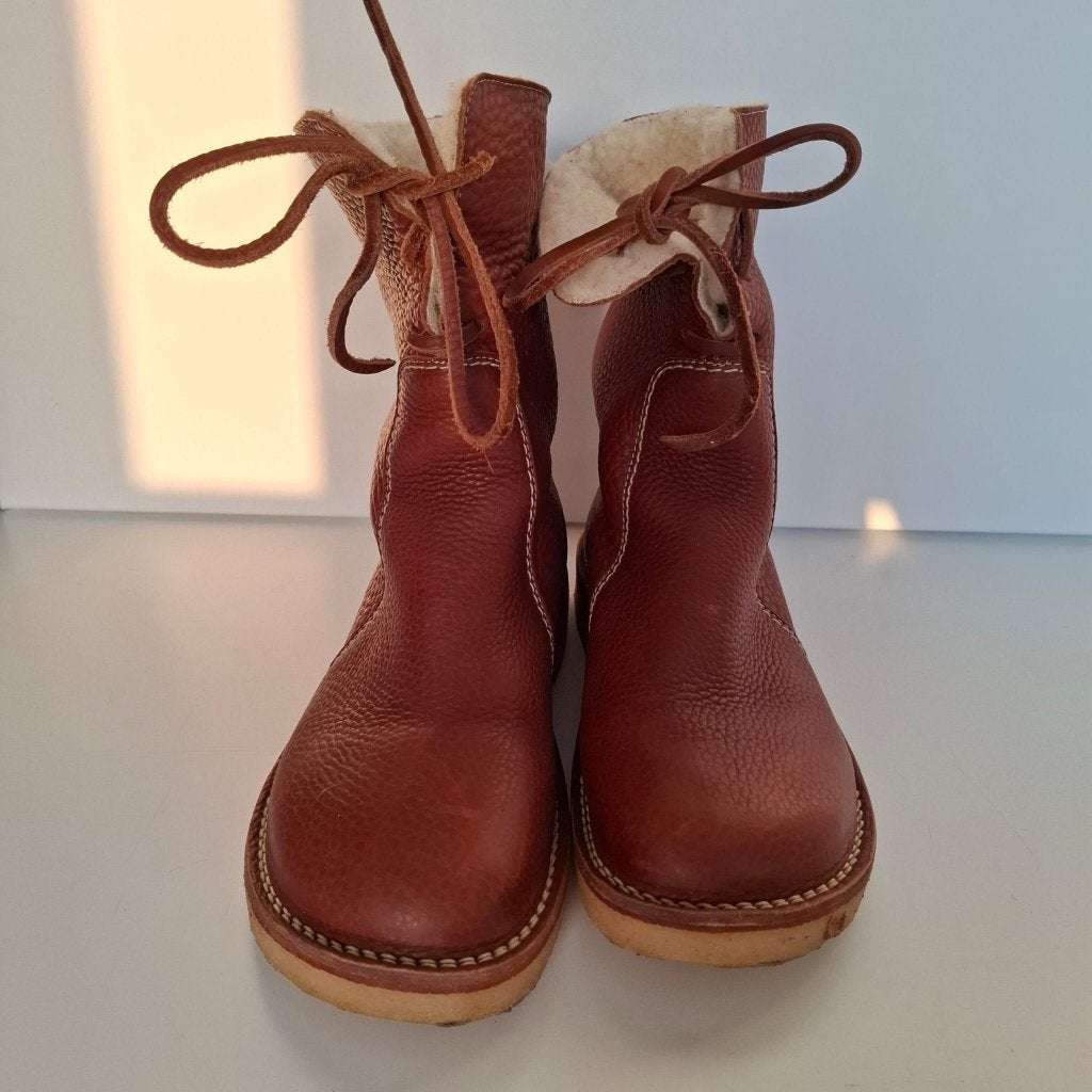 Leren laarzen dames, Kleding | Dames, Schoenen, Hoge laarzen, Bruin, Duckfeet Aarhus, Ophalen of Verzenden