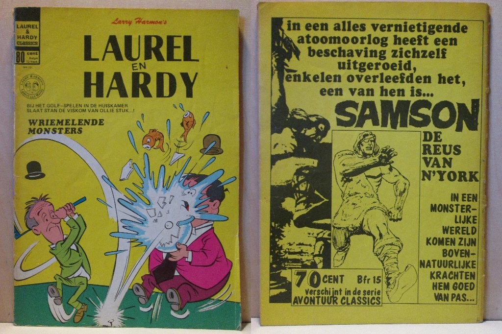 Laurel en Hardy 73 - Wriemelende monsters (SC), Eén stripboek, Ophalen of Verzenden, Gelezen