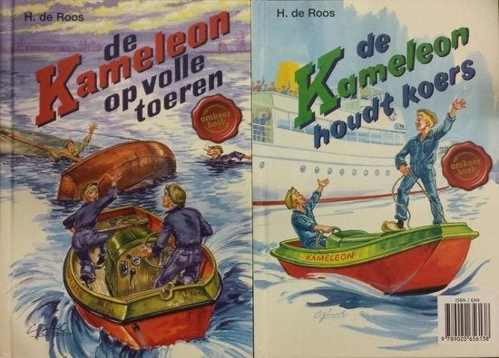 De Kameleon op volle toeren  Kameleon houdt koers Dubbelboek, Fictie algemeen, H. de Roos, Nieuw, Ophalen of Verzenden