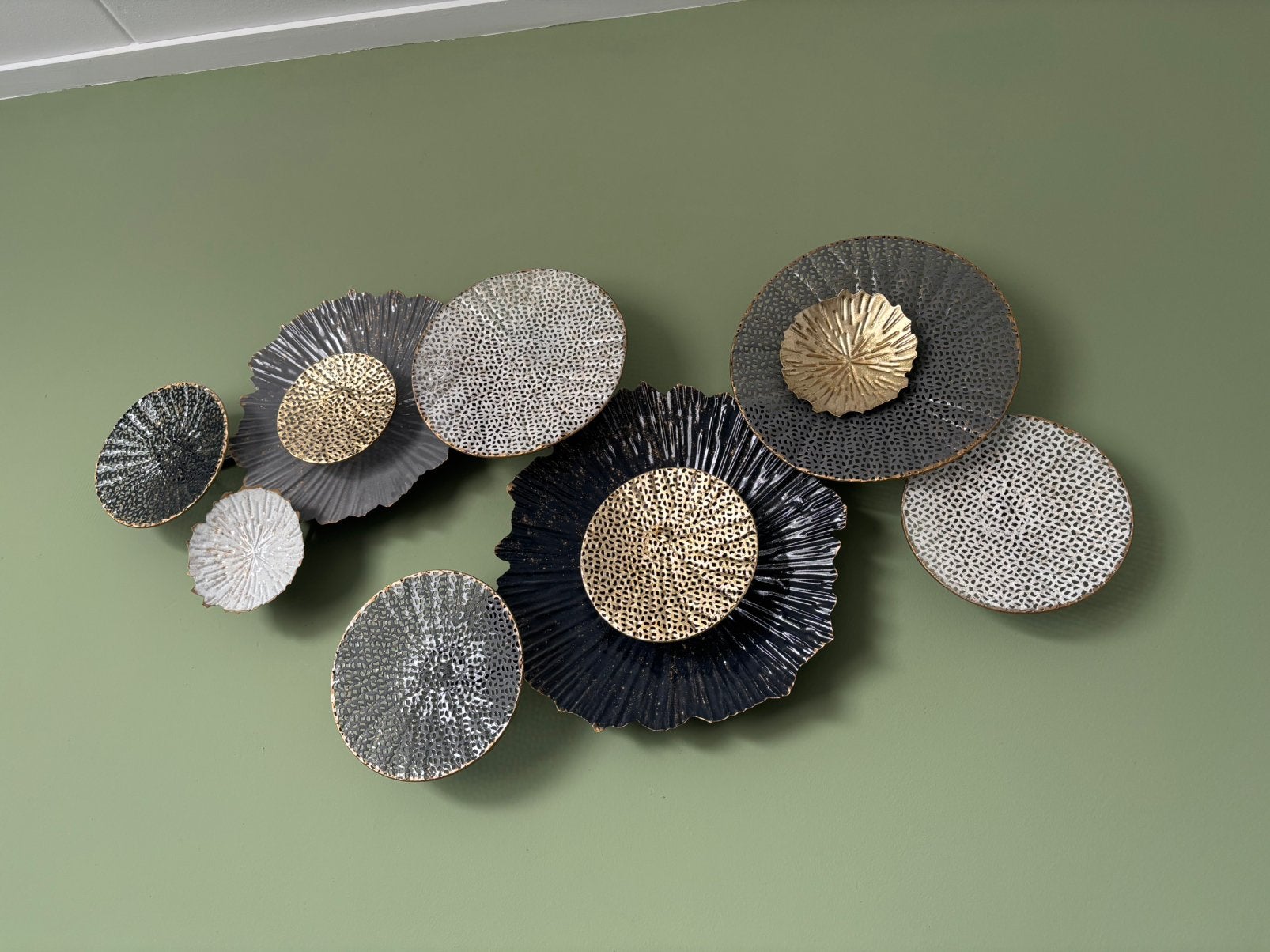Wanddecoratie groen goud, Huis en Inrichting, Ophalen, Zo goed als nieuw