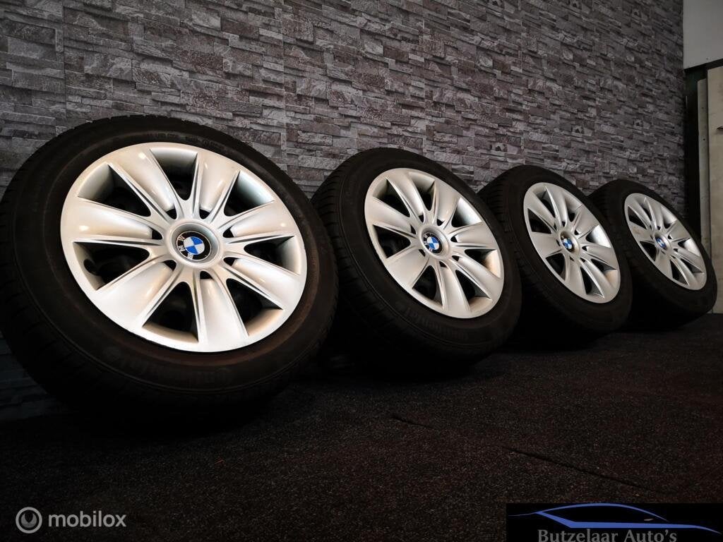 Set wielen origineel set staal BMW 1-serie E81 ('05-'12), Ophalen, Gebruikt, 16 inch, Banden en Velgen