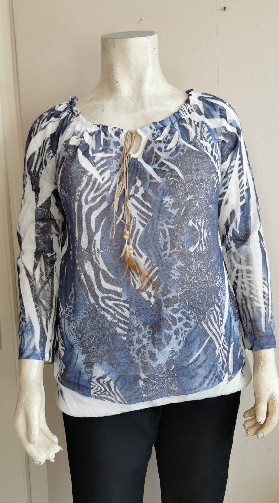 260 .. zgan tuniek maat 44, Ophalen of Verzenden, Zo goed als nieuw, Overige kleuren, Blouse of Tuniek