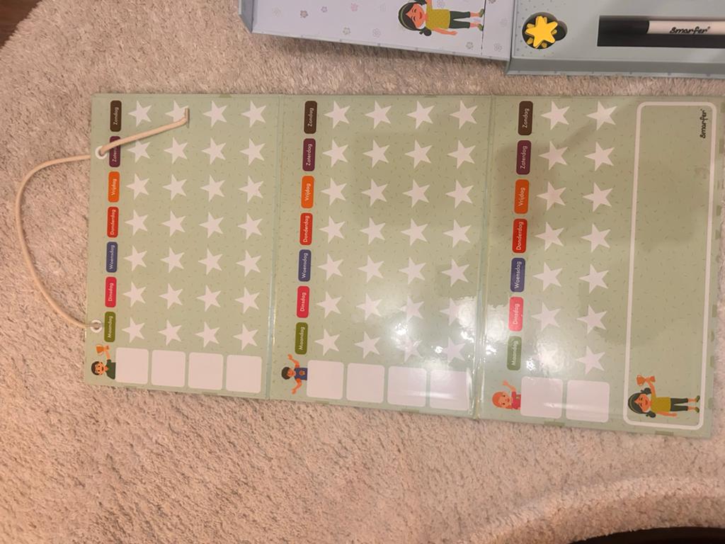 Weekplanner en beloningssysteem met magnetische pictogrammen, Ophalen, Nieuw, Ontdekken