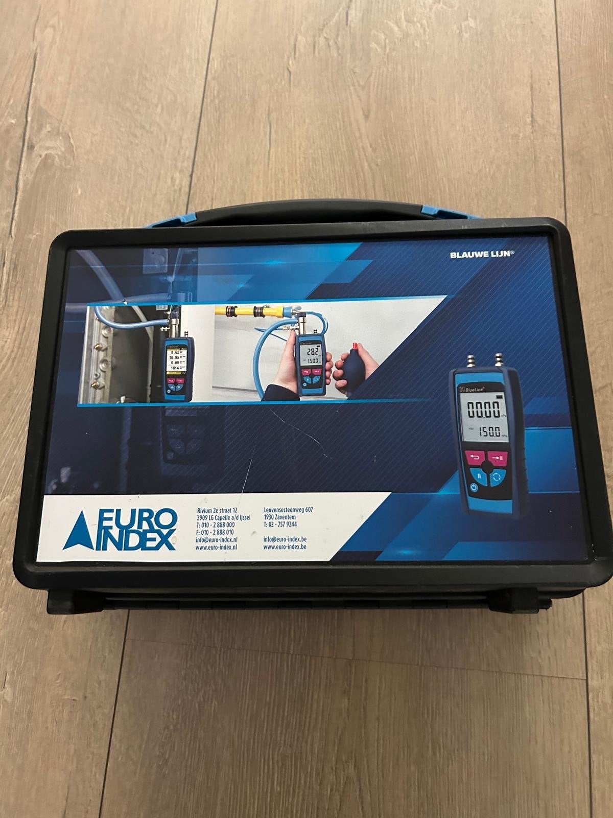 Blauwe Lijn S2601 Manometer - Drukmeetset, Doe-het-zelf en Verbouw, Meetapparatuur, Ophalen of Verzenden, Zo goed als nieuw, Druk