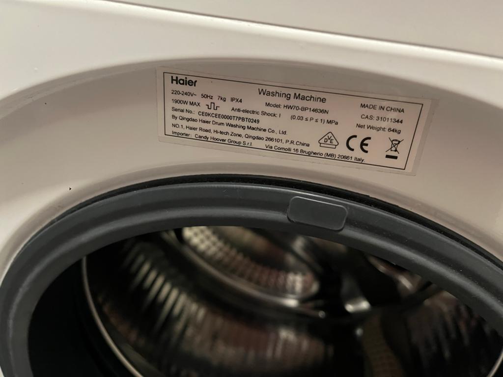Haier HW70-BP14636N Wasmachine - 7kg, Voorlader, Ophalen of Verzenden, Zo goed als nieuw, Voorlader, Kort programma