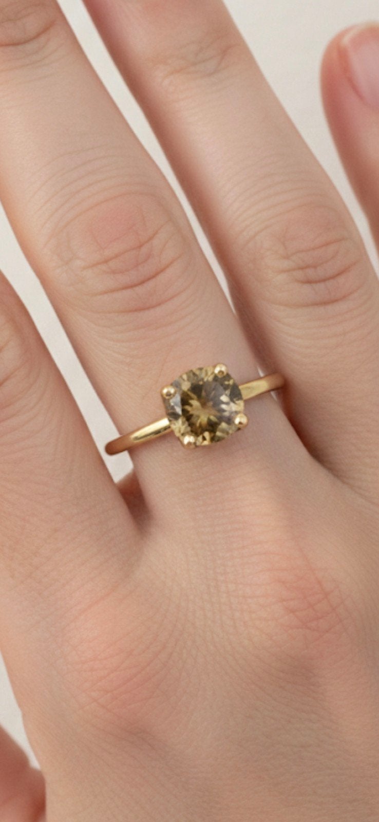 Verlovingsring 1.05ct Natural Fancy Deep Chameleon Diamant, Sieraden, Tassen en Uiterlijk, Ringen, Ophalen, Nieuw, Met edelsteen