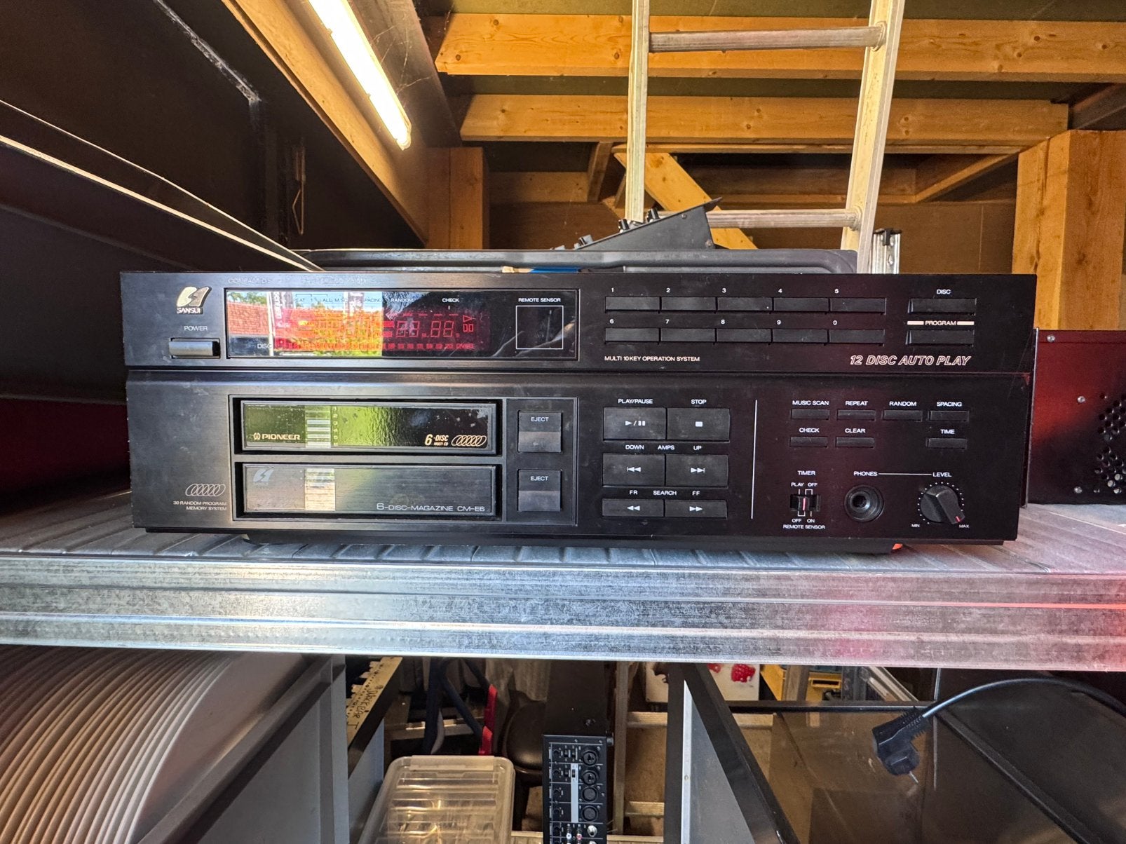 Sansui cd dpeler met cassete, Ophalen, Gebruikt
