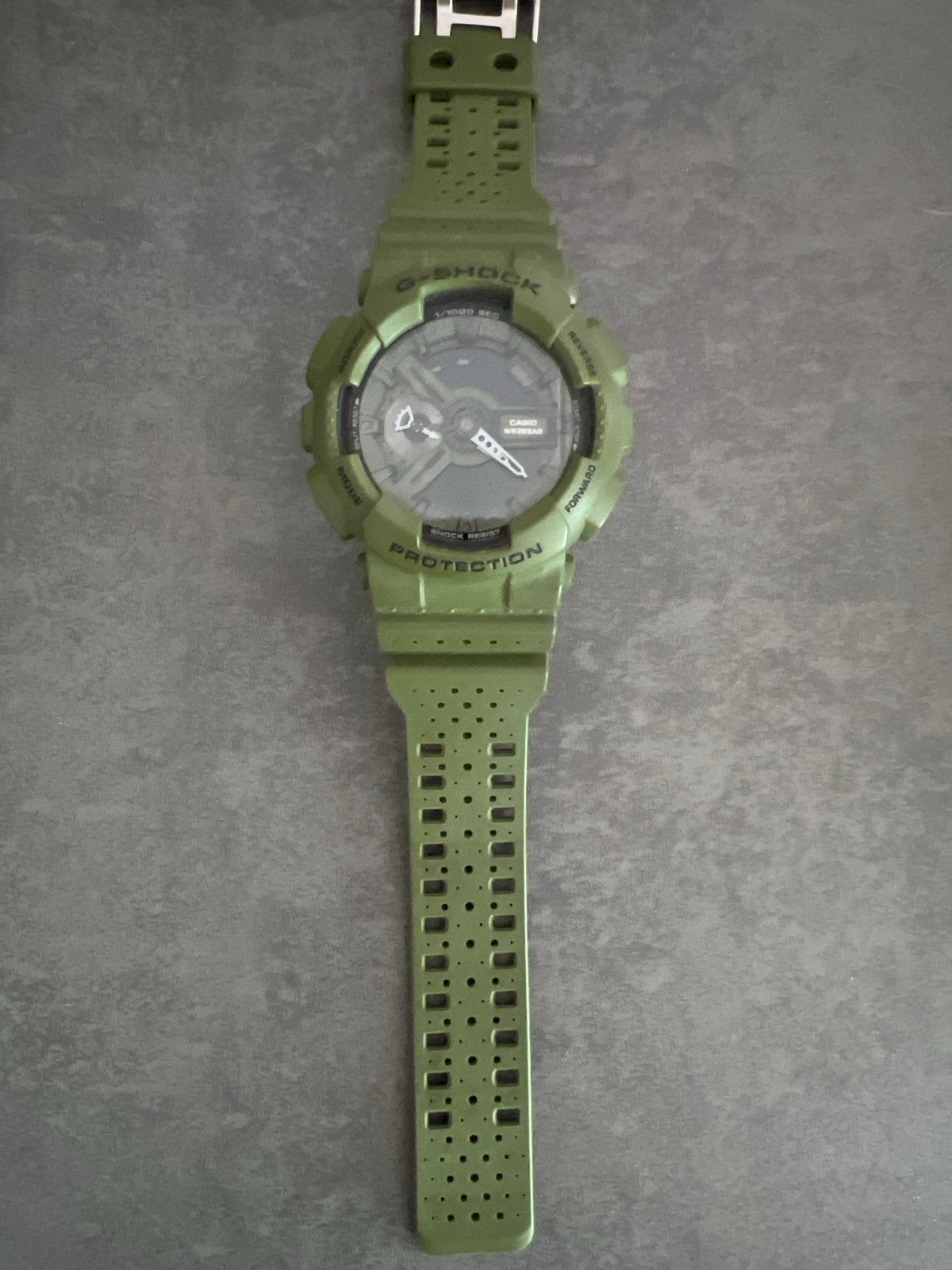 Casio G-Shock GA-100 Groen Herenhorloge, Sieraden, Tassen en Uiterlijk, Horloges | Heren, Ophalen, Casio, Kunststof, Gebruikt