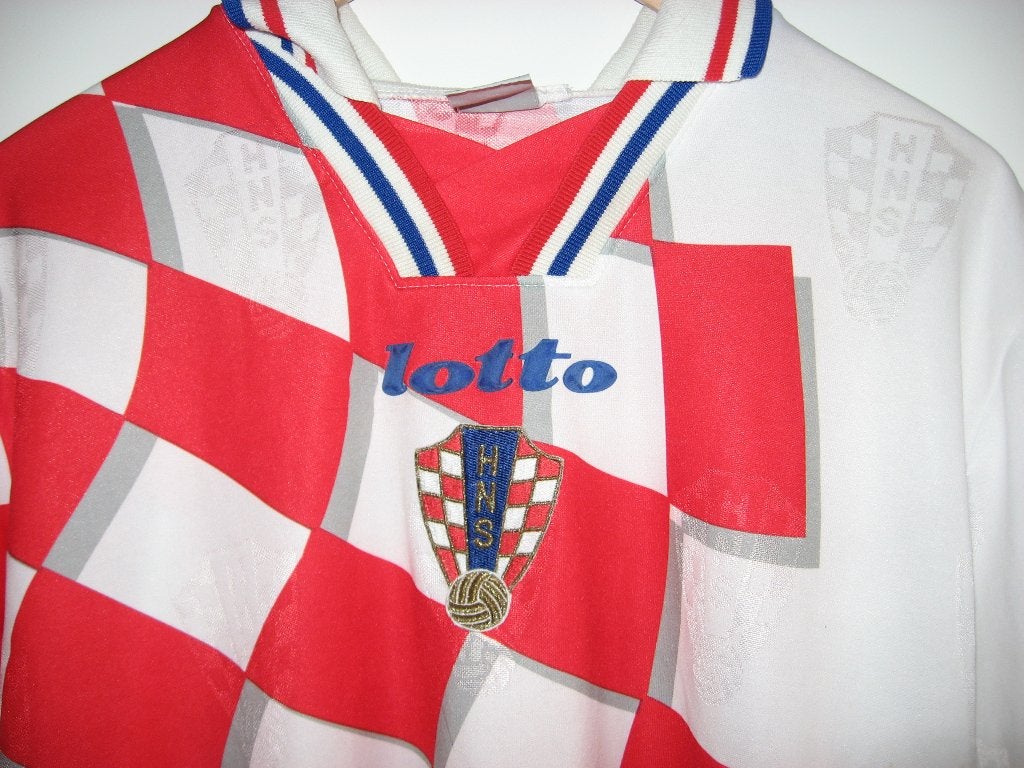 Origineel Kroatië Retro Voetbal Shirt 1998 WK Frankrijk, Ophalen, Nieuw, Buitenlandse clubs, Shirt