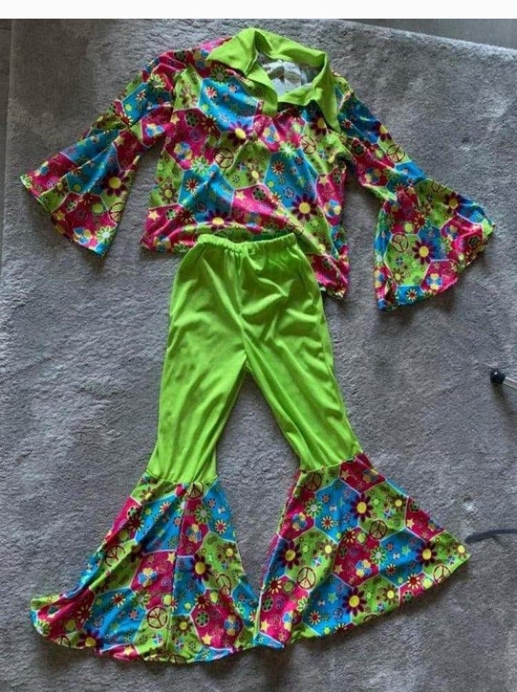 Hippie kleding- voor feestje of carnaval- 152 - nieuw, Ophalen of Verzenden, Nieuw, 146 t/m 152, Jongen of Meisje