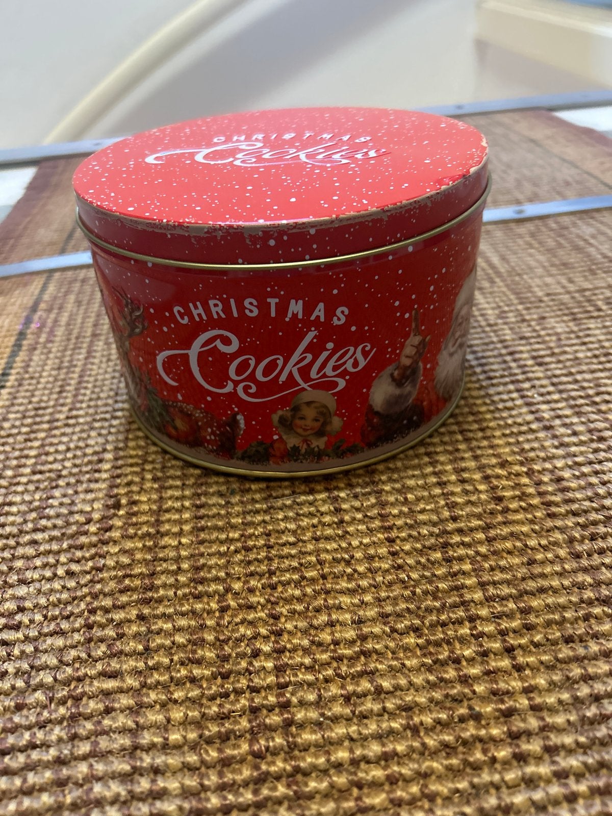 Kerst koekjes trommel, Ophalen of Verzenden, Zo goed als nieuw
