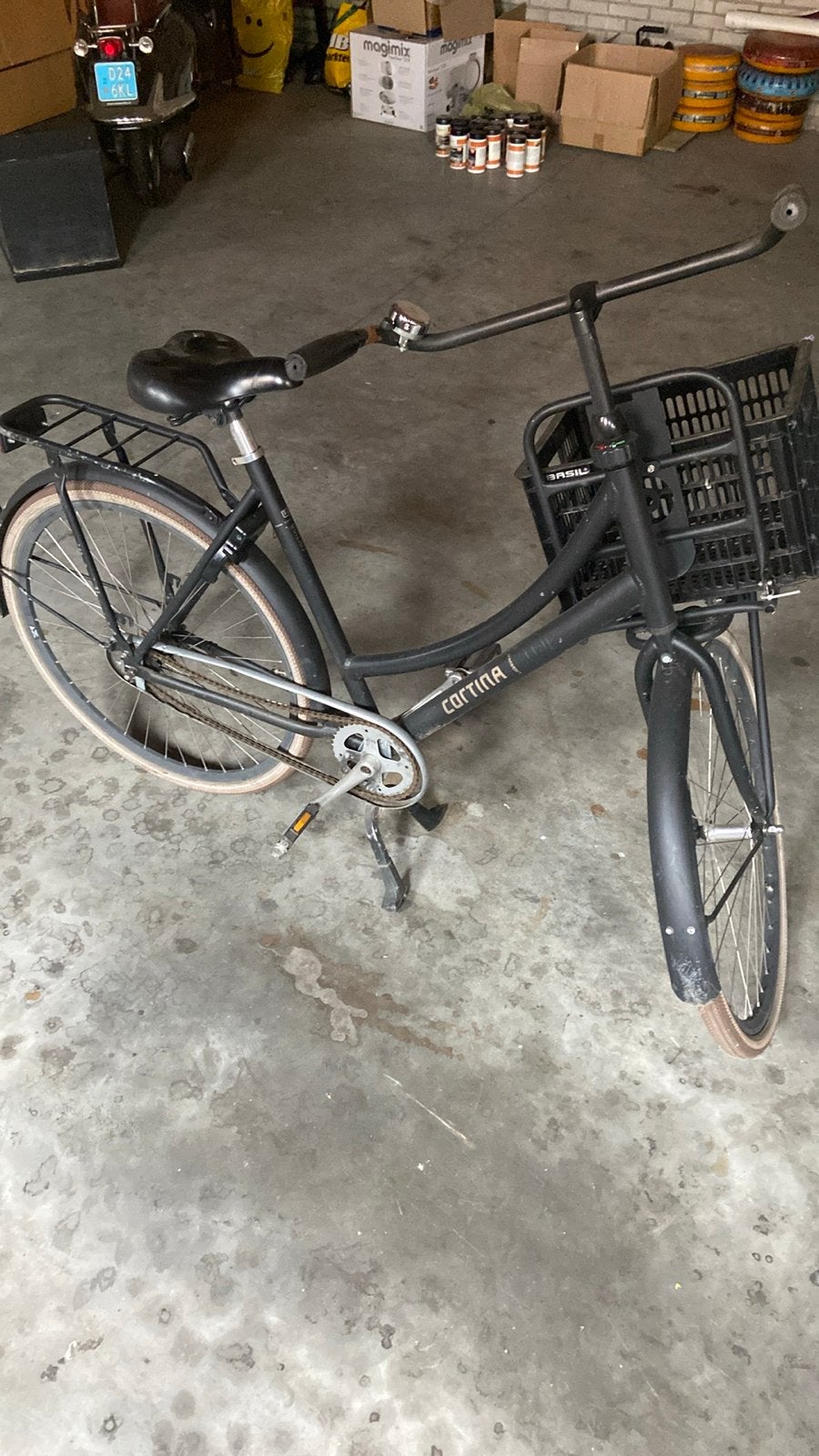 Cortina fiets met mand - Gebruikt - opknapper, Overige merken, Terugtraprem, Versnellingen, Ophalen of Verzenden