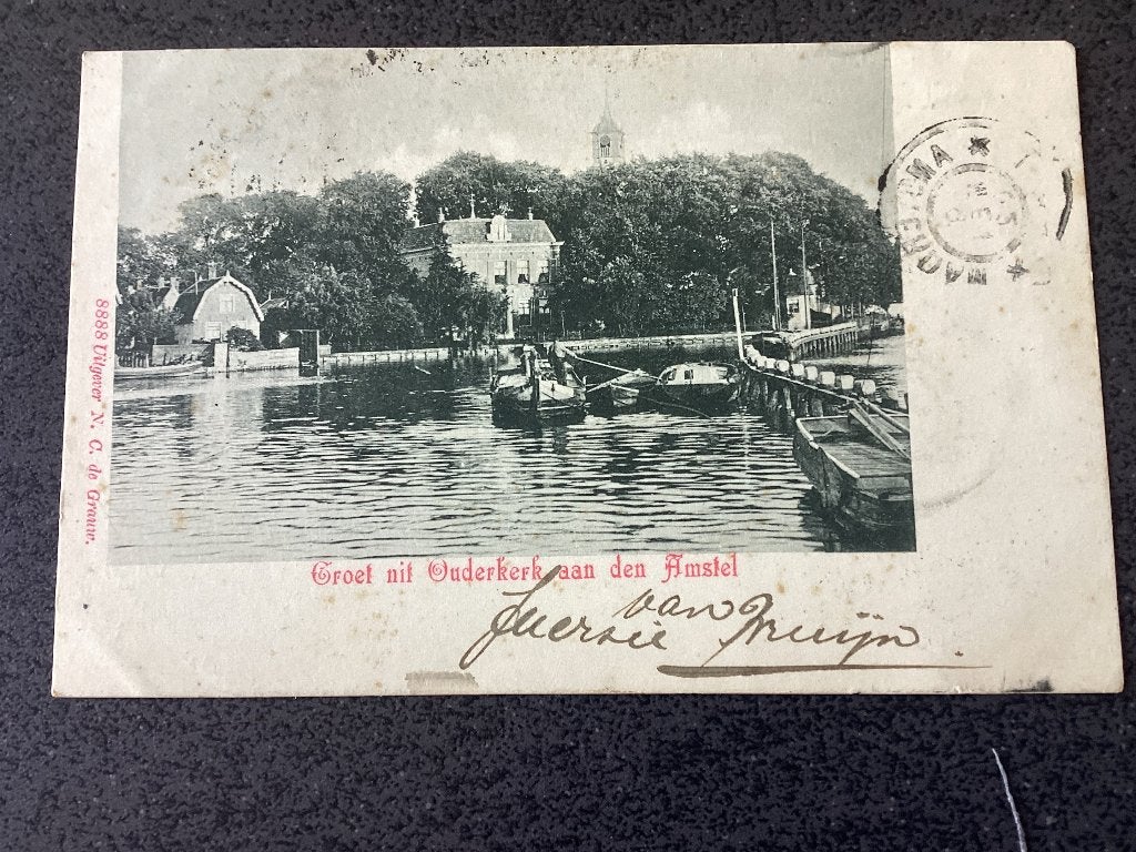 Ouderkerk aan de Amstel (Schepen) no1, Ophalen of Verzenden, Voor 1920, Gelopen, Noord-Holland