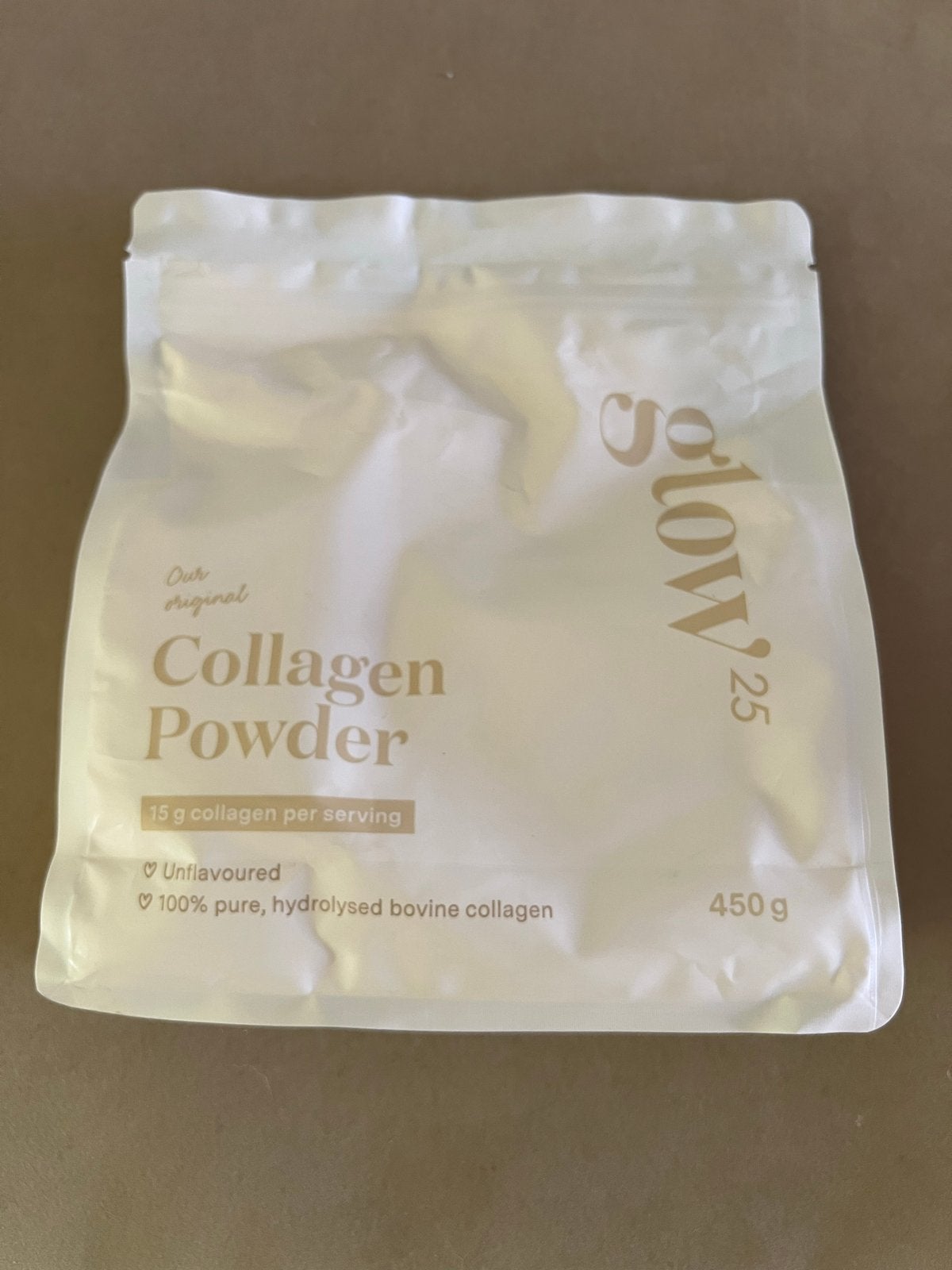 Glow25 Collageen Poeder - ongeopend - 450g, Ophalen of Verzenden, Nieuw, Poeder of Drank