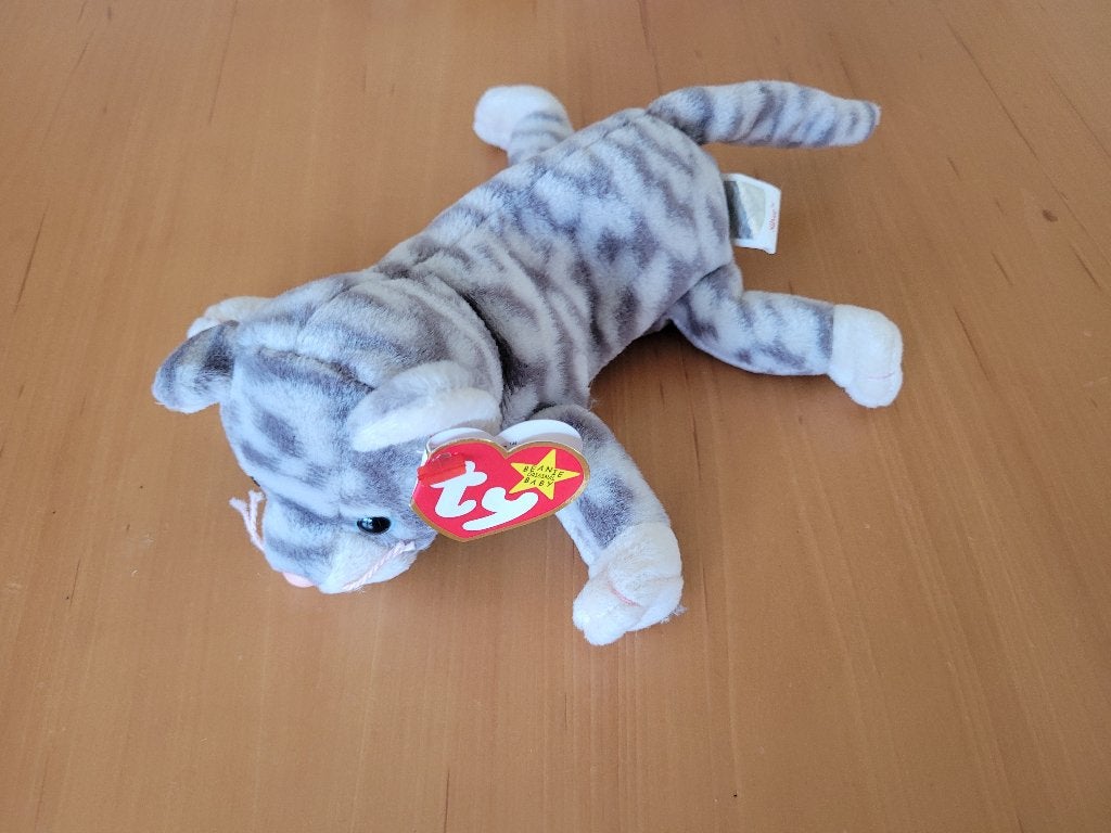Ty Beanie Baby Kat Silver, Ophalen of Verzenden, Zo goed als nieuw, Kat