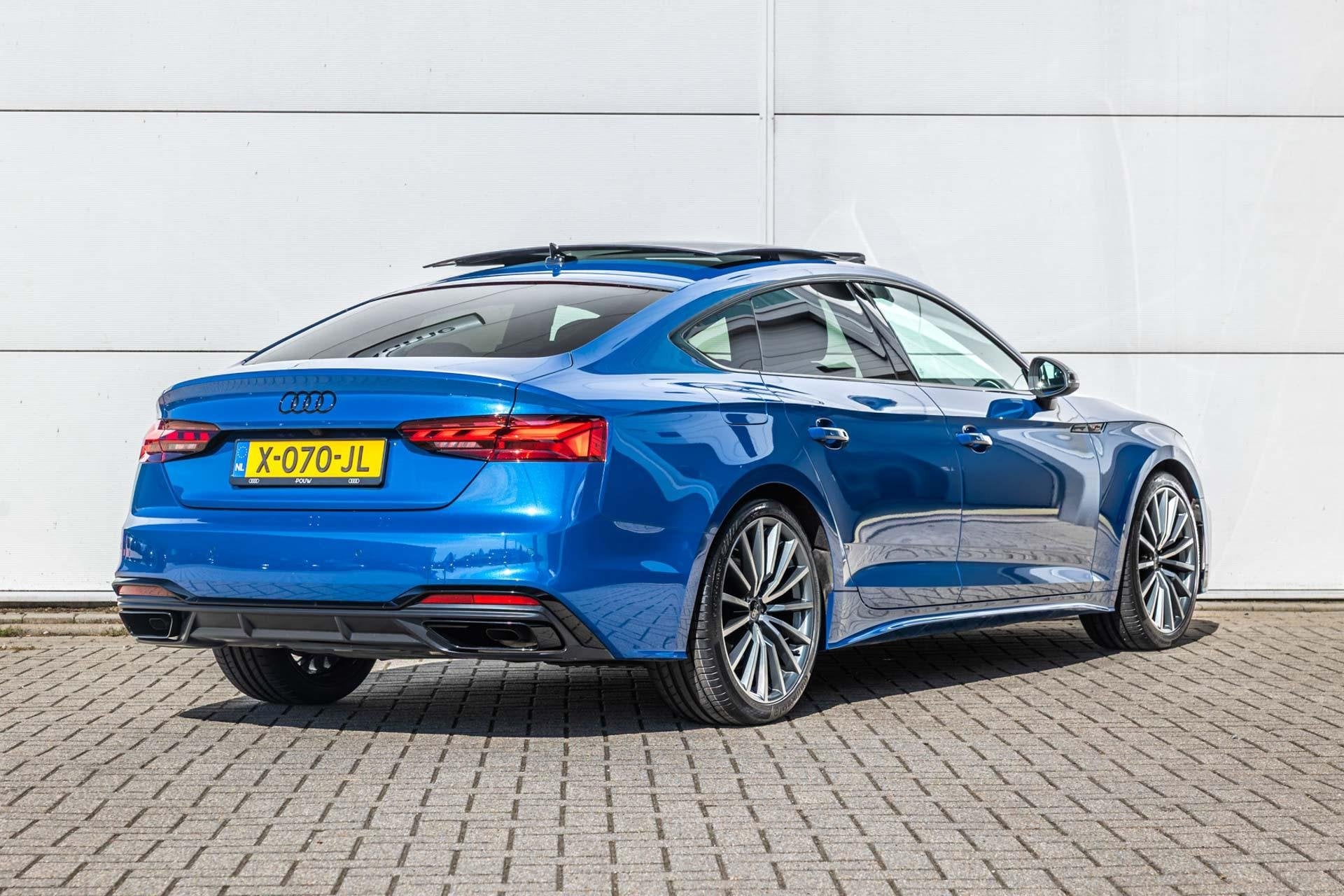Audi A5 Sportback 35 TFSI 150pk S edition Competition | Pano, Auto's, Gebruikt, 4 cilinders, Blauw, Origineel Nederlands