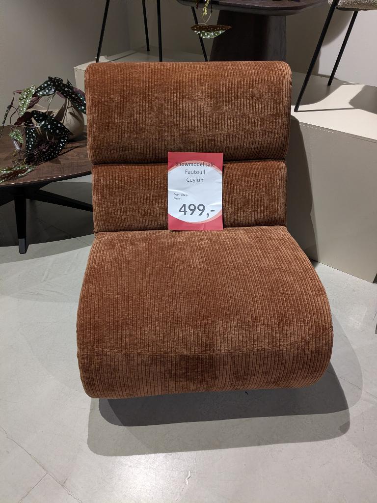 MODERNE RIB FAUTEUIL NIEUW AFGEPRIJSD, Ophalen, MODERN, Nieuw, 75 tot 100 cm