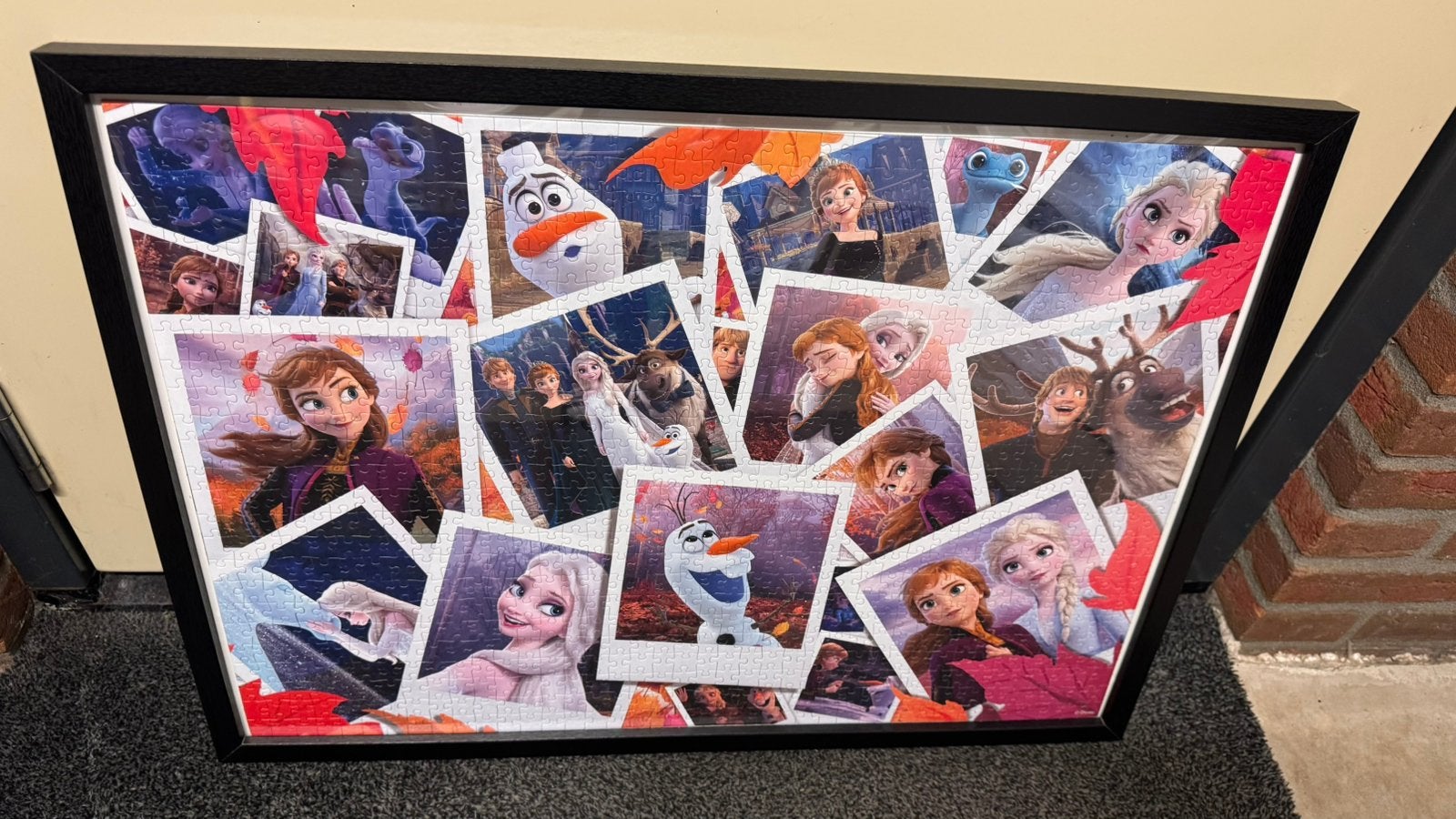 Frozen puzzel ingelijst, Ophalen, Gebruikt, Schilderijlijst, 54 cm