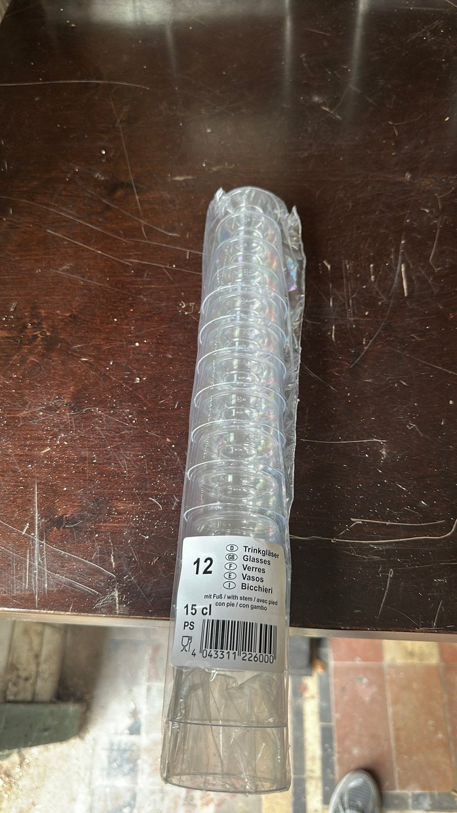 Plastic wijnglazen 15cl 22x12, Ophalen, Glas of Glazen, Overige stijlen, Glas