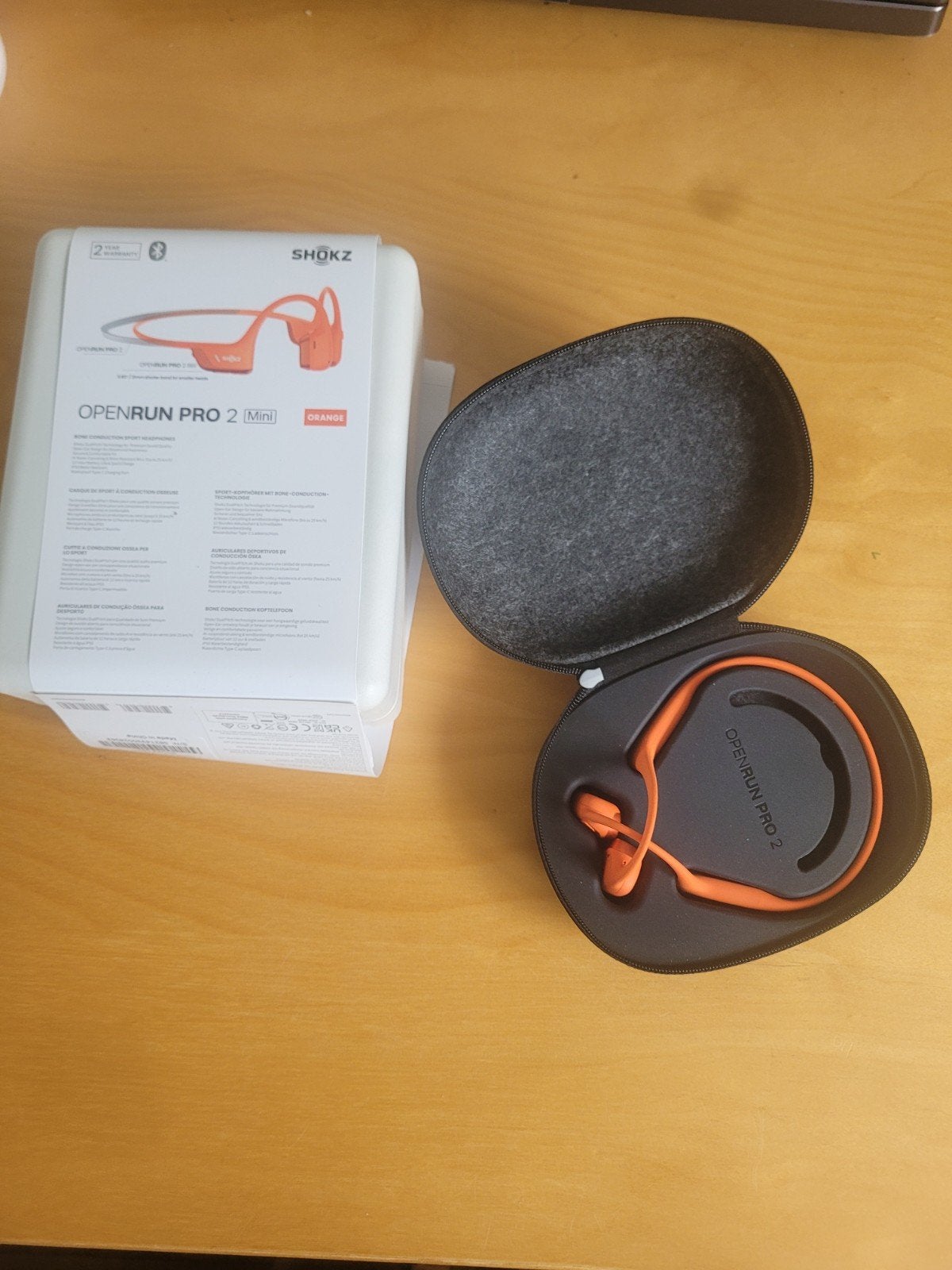 Shokz Openrun pro 2 mini oranje, Audio, Tv en Foto, Oranje, Bone conduction, Ophalen of Verzenden, Zo goed als nieuw