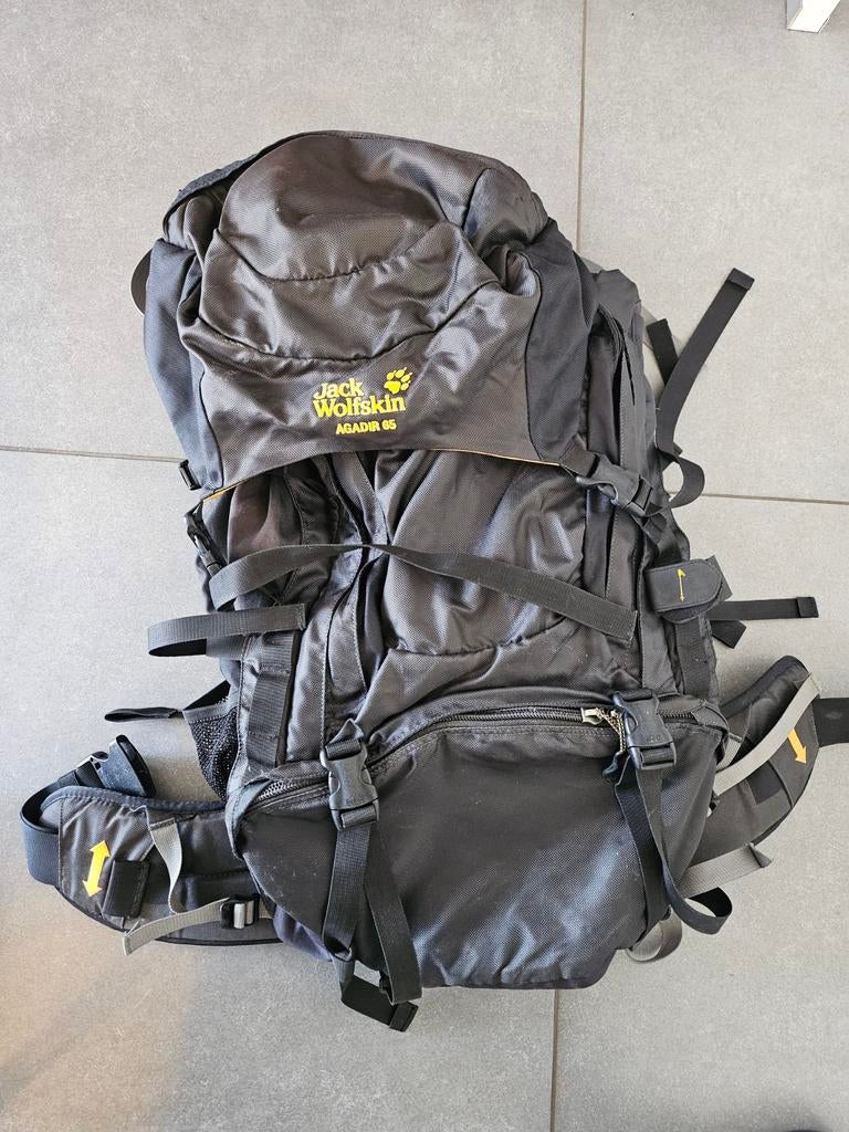 Jack Wolfskin Agadir 65 Trekking Rugzak - Antracietgrijs, Overige merken, 40 cm of meer, Gebruikt, Ophalen of Verzenden