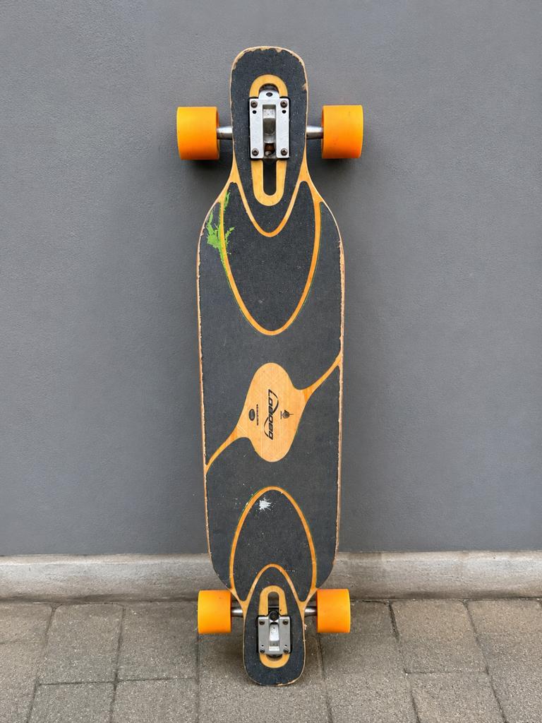 Loaded Bamboo Longboard met Randal Trucks en ABEC11 BigZigs, Ophalen of Verzenden, Gebruikt, Skateboard, Longboard