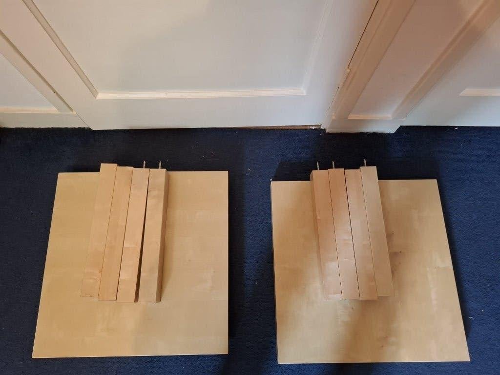 3 Bijzettafels van Ikea (LACK), Overige materialen, Minder dan 55 cm, Vierkant, Zo goed als nieuw