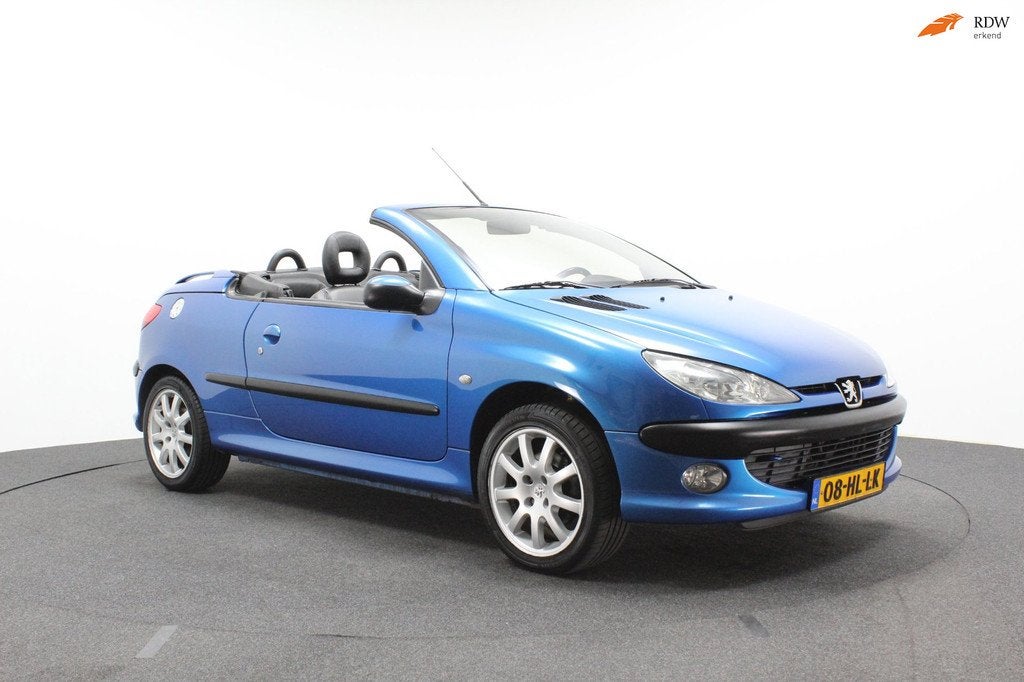Peugeot 206 CC 2.0-16V | Climate control | Sportvelgen | Led, Auto's, Peugeot, 136 pk, Gebruikt, Zwart, 4 cilinders