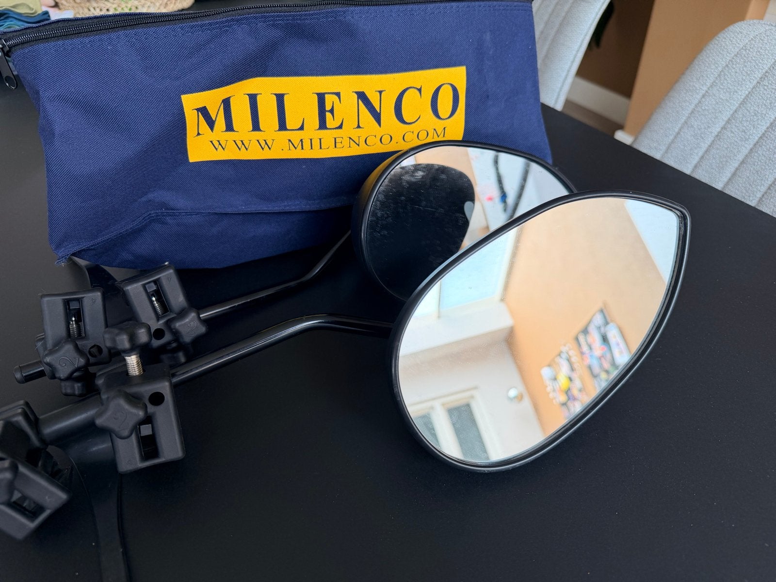 Milenco caravanspiegels - Gebruikt, in goede staat, Auto-onderdelen, Spiegels, Ophalen of Verzenden, Gebruikt, Universele onderdelen