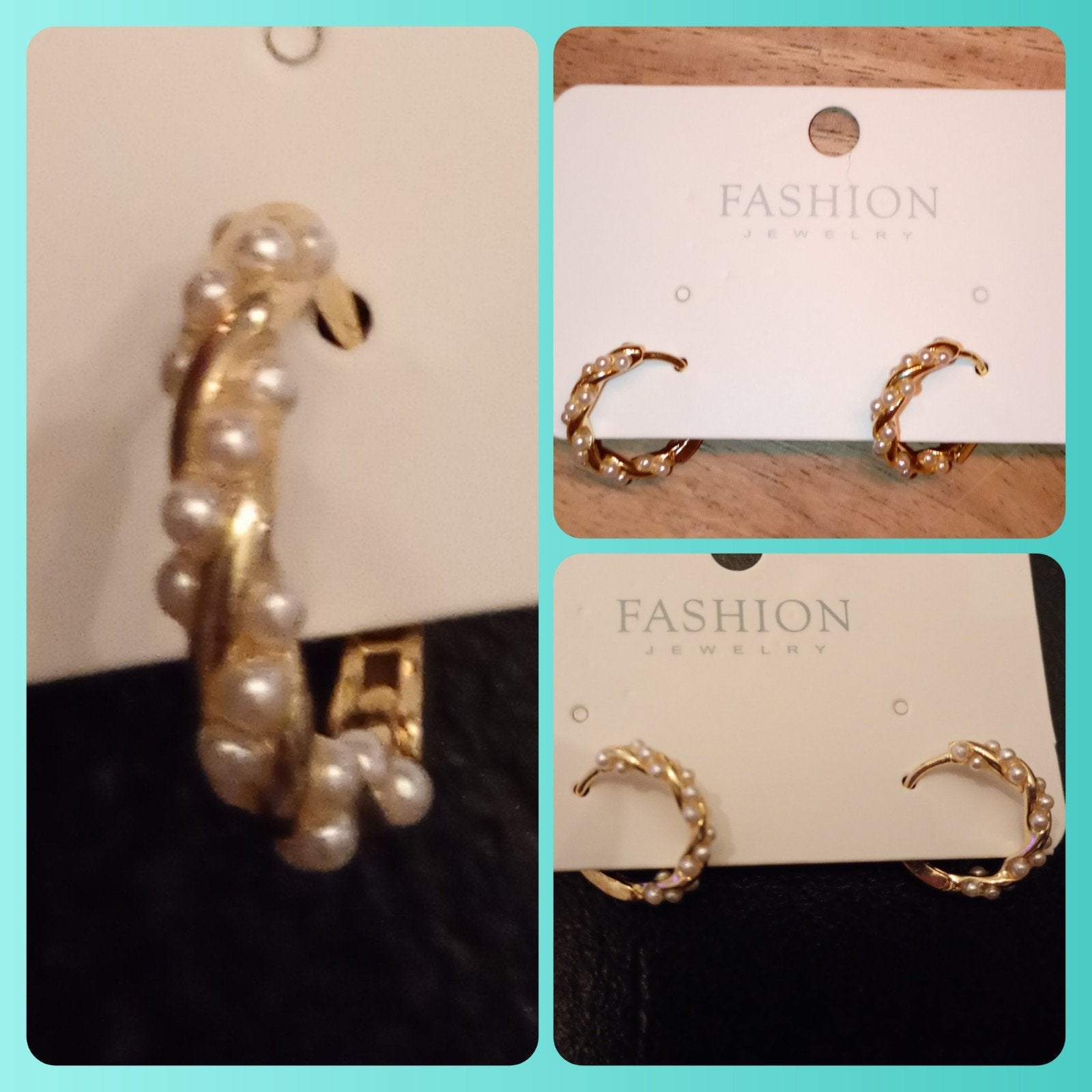 Gouden oorbellen met parels - Nieuw, Overige materialen, Hangers, Nieuw, Ophalen of Verzenden