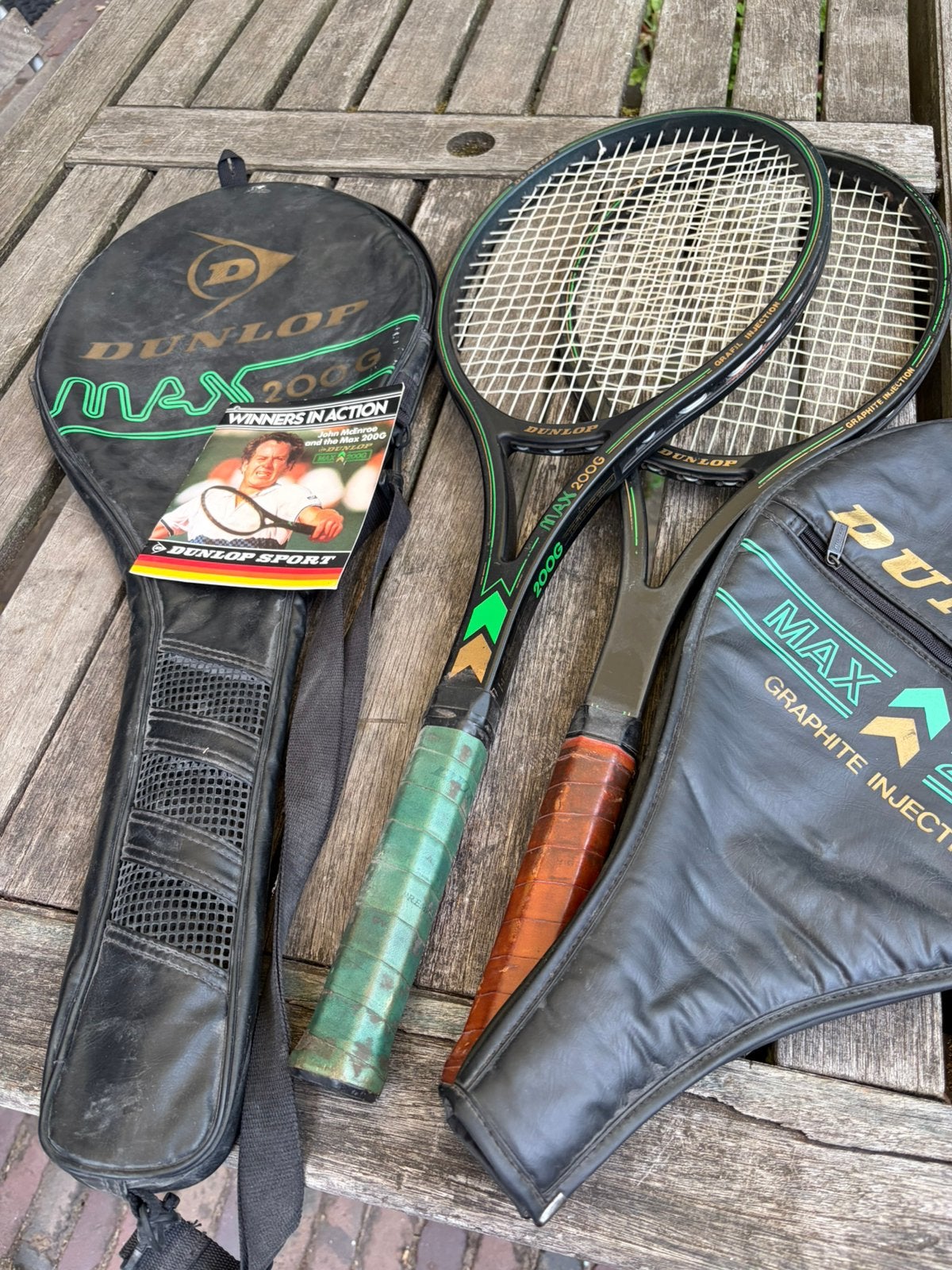 2 x tennisracket Dunlop Max 200G (Utrecht-West), Sport en Fitness, Tennis, Gebruikt, L4, Ophalen of Verzenden, Racket