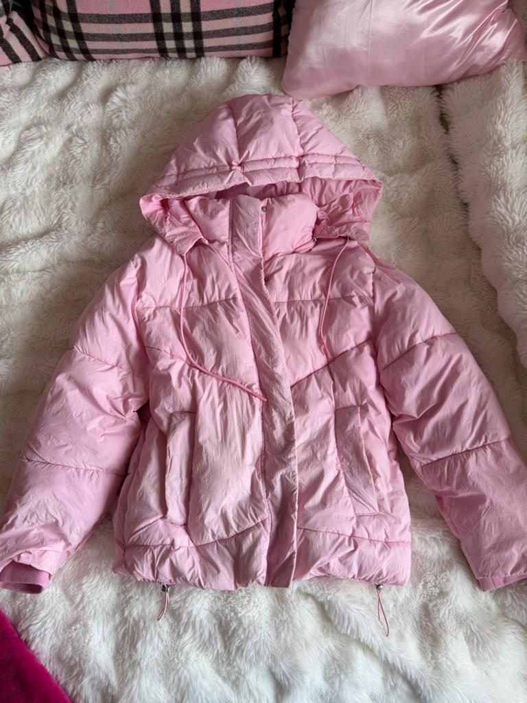 Roze winterjas met fleece voering - Erg warm, Ophalen of Verzenden, Zo goed als nieuw, Maat 36 (S), Roze