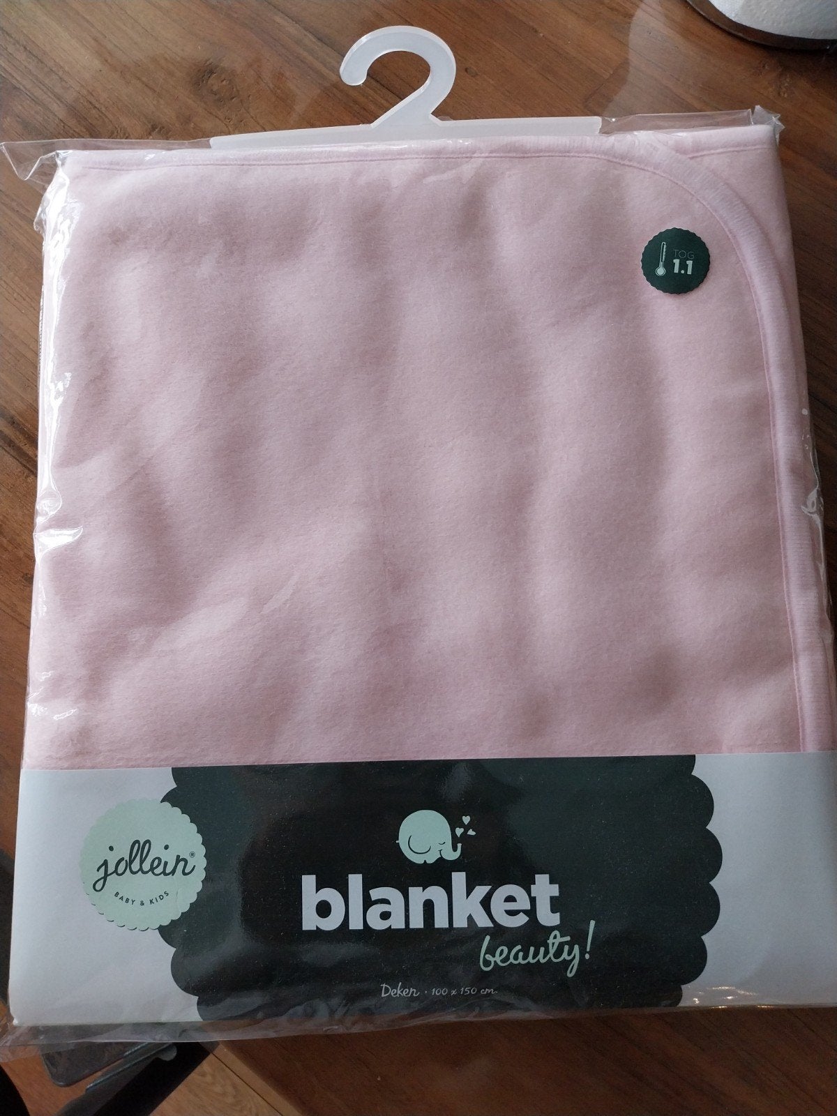 Nieuw: roze dekentje voor ledikant, Jollein 100x150, Ophalen of Verzenden, 150 cm, Roze, Deken