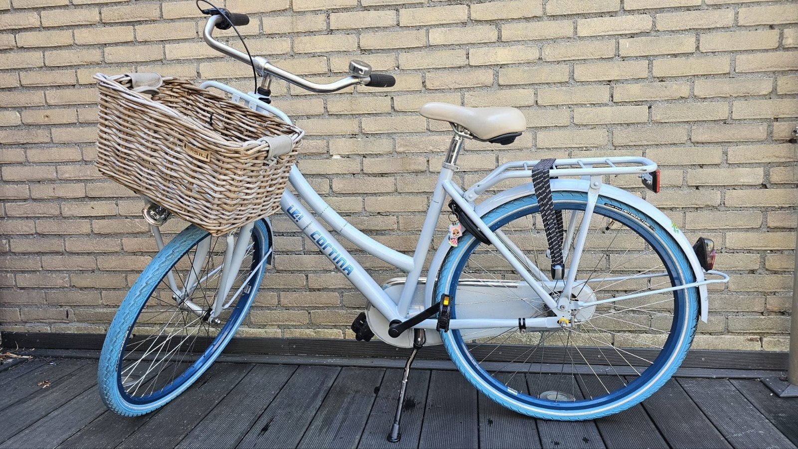 Cortina U4 Transportfiets Dames - Lichtblauw met mand, Fietsen en Brommers, 47 tot 50 cm, Ophalen, Overige merken, Versnellingen