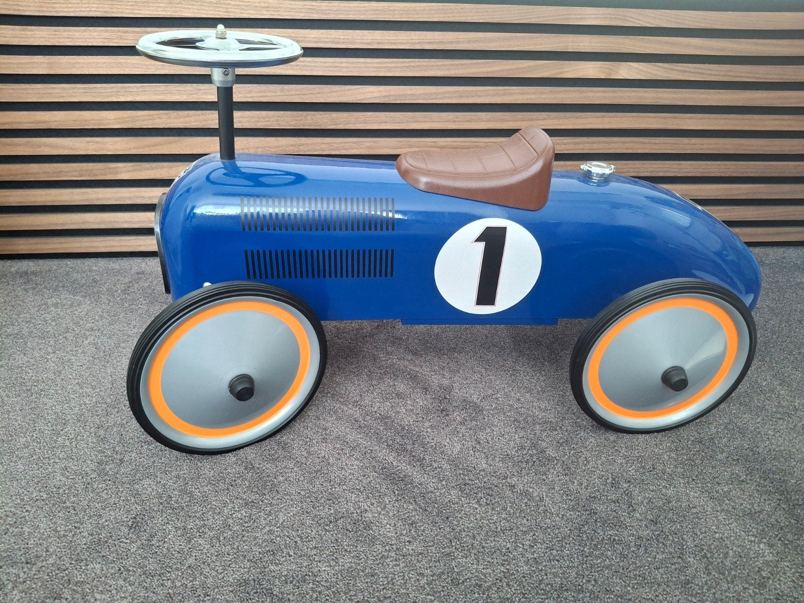 Retro roller loopauto blauw, Ophalen, Zo goed als nieuw, Loopvoertuig